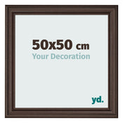Marco de Fotos 50x50cm Roble Oscuro MDF Lazio Delantera Tamano | Yourdecoration.es