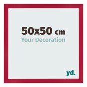 Marco de Fotos 50x50cm Rojo MDF Bologna Delantera Tamano | Yourdecoration.es