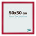 Marco de Fotos 50x50cm Rojo MDF Bologna Delantera Tamano | Yourdecoration.es