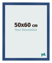 Marco de Fotos 50x60 cm Azul Oscuro MDF Bologna Delantera Tamano | Yourdecoration.es