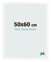 Marco de Fotos 50x60 cm Blanco Brillante MDF Bologna Delantera Tamano | Yourdecoration.es