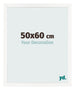 Marco de Fotos 50x60 cm Blanco Brillante MDF Bologna Delantera Tamano | Yourdecoration.es