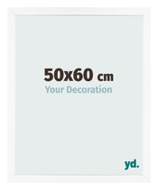 Marco de Fotos 50x60 cm Blanco Mate MDF Bologna Delantera Tamano | Yourdecoration.es