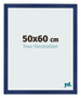 Marco de Fotos 50x60cm Azul Oscuro Barrido MDF Bologna Delantera Tamano | Yourdecoration.es