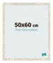 Marco de Fotos 50x60cm Blanco Vintage MDF Bologna Delantera Tamano | Yourdecoration.es