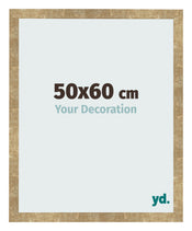 Marco de Fotos 50x60cm Dorado Antiguo MDF Bologna Delantera Tamano | Yourdecoration.es