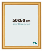 Marco de Fotos 50x60cm Dorado Matte MDF Lazio Delantera Tamano | Yourdecoration.es