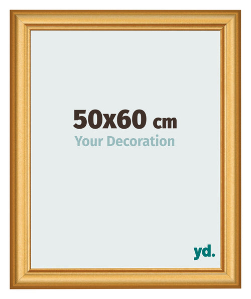 Marco de Fotos 50x60cm Dorado Matte MDF Lazio Delantera Tamano | Yourdecoration.es