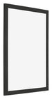 Marco de Fotos 50x60cm Negro Grano De Madera MDF Bologna Delantera Oblicuo | Yourdecoration.es