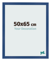 Marco de Fotos 50x65 cm Azul Oscuro MDF Bologna Delantera Tamano | Yourdecoration.es