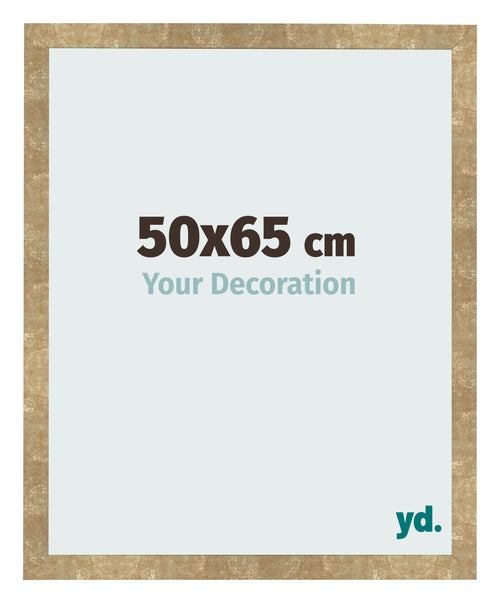 Marco de Fotos 50x65cm Dorado Antiguo MDF Bologna Delantera Tamano | Yourdecoration.es