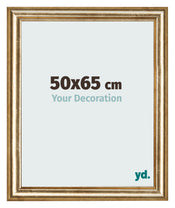 Marco de Fotos 50x65cm Dorado Antiguo MDF Lazio Delantera Tamano | Yourdecoration.es