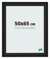 Marco de Fotos 50x65cm Negro Grano De Madera MDF Lazio Delantera Tamano | Yourdecoration.es