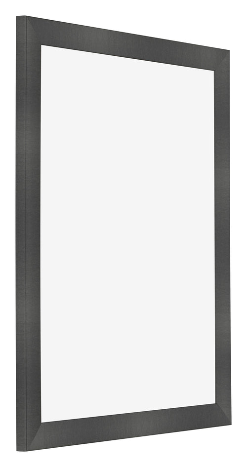 Marco de Fotos 50x65cm Negro Plateado Pulido MDF Pisa Delantera Oblicuo | Yourdecoration.es