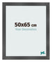 Marco de Fotos 50x65cm Negro Plateado Pulido MDF Pisa Delantera Tamano | Yourdecoration.es