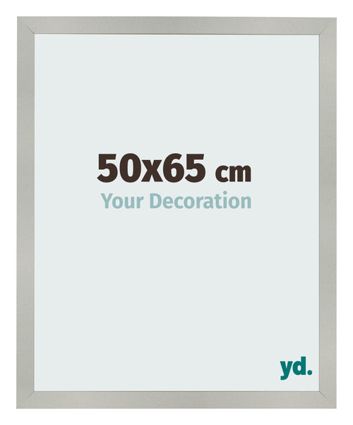 Marco de Fotos 50x65cm Plateado Mate MDF Bologna Delantera Tamano | Yourdecoration.es