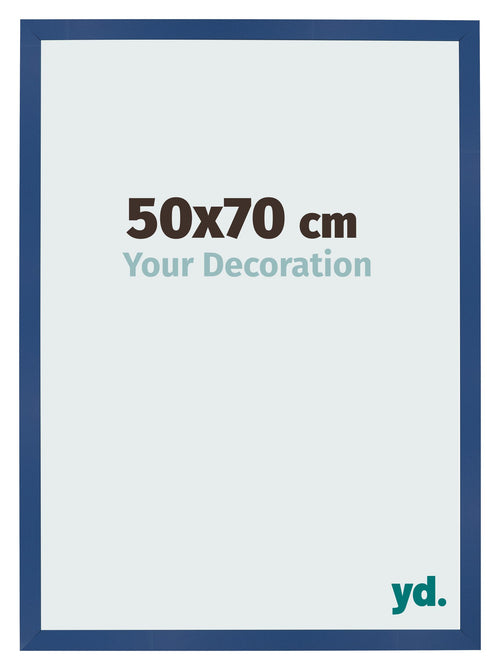 Marco de Fotos 50x70 cm Azul Oscuro MDF Bologna Delantera Tamano | Yourdecoration.es