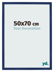 Marco de Fotos 50x70cm Azul Oscuro Barrido MDF Bologna Delantera Tamano | Yourdecoration.es