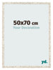 Marco de Fotos 50x70cm Blanco Vintage MDF Bologna Delantera Tamano | Yourdecoration.es