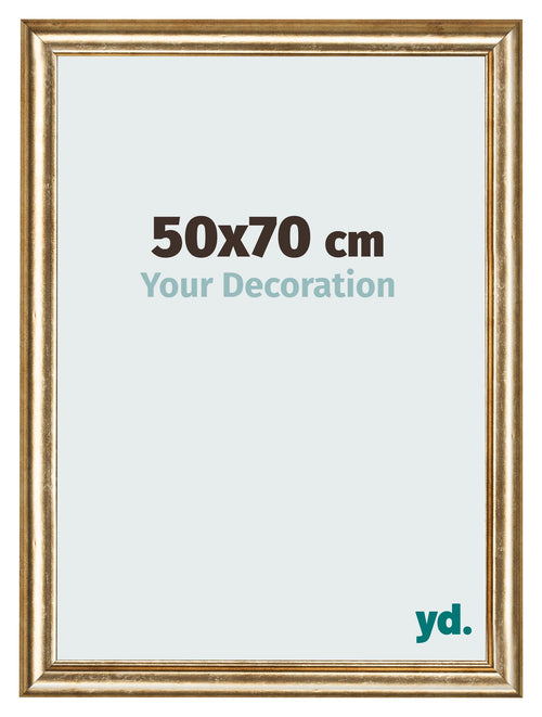 Marco de Fotos 50x70cm Dorado Antiguo MDF Lazio Delantera Tamano | Yourdecoration.es