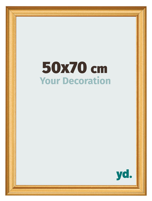 Marco de Fotos 50x70cm Dorado Matte MDF Lazio Delantera Tamano | Yourdecoration.es