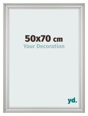 Marco de Fotos 50x70cm Plateado Mate MDF Lazio Delantera Tamano | Yourdecoration.es