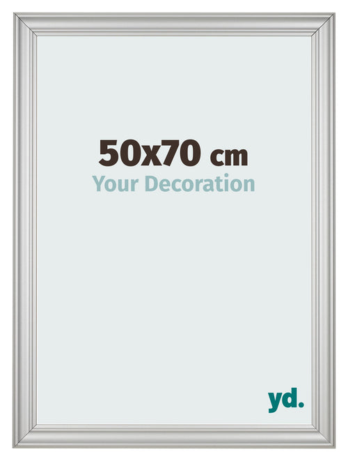 Marco de Fotos 50x70cm Plateado Mate MDF Lazio Delantera Tamano | Yourdecoration.es