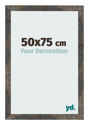 Marco de Fotos 50x75 cm Metal Oxidado MDF Bologna Delantera Tamano | Yourdecoration.es