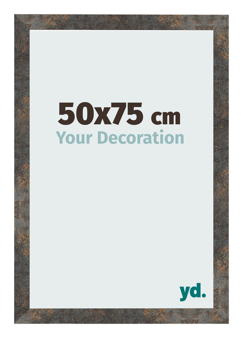 Marco de Fotos 50x75 cm Metal Oxidado MDF Bologna Delantera Tamano | Yourdecoration.es