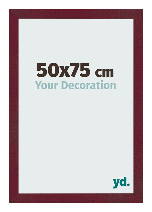 Marco de Fotos 50x75 cm Vino Tinto Barrido MDF Bologna Delantera Tamano | Yourdecoration.es