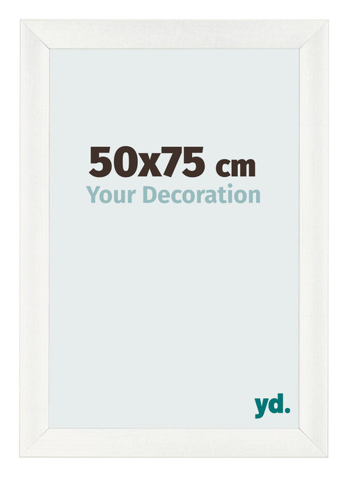 Marco de Fotos 50x75cm Blanco Vintage MDF Pisa Delantera Tamano | Yourdecoration.es