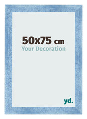 Marco de Fotos 50x75cm Claro Azul Barrido MDF Pisa Delantera Tamano | Yourdecoration.es
