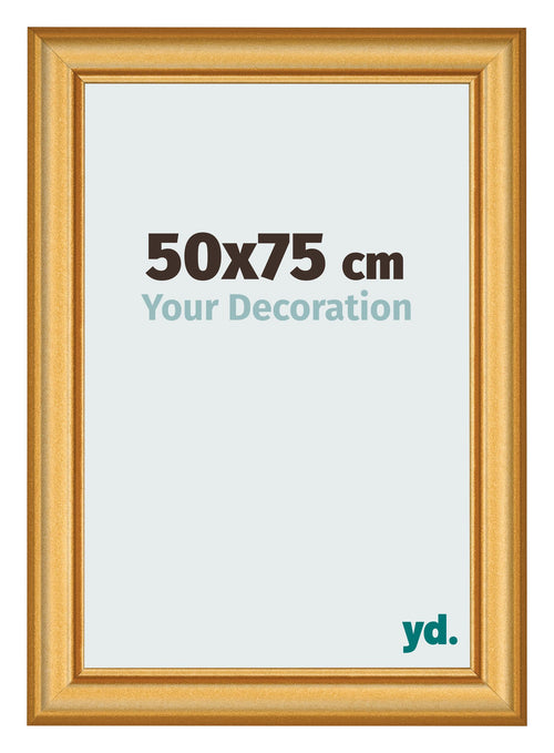 Marco de Fotos 50x75cm Dorado Matte MDF Lazio Delantera Tamano | Yourdecoration.es