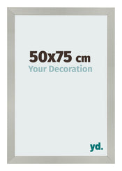 Marco de Fotos 50x75cm Plateado Mate MDF Bologna Delantera Tamano | Yourdecoration.es