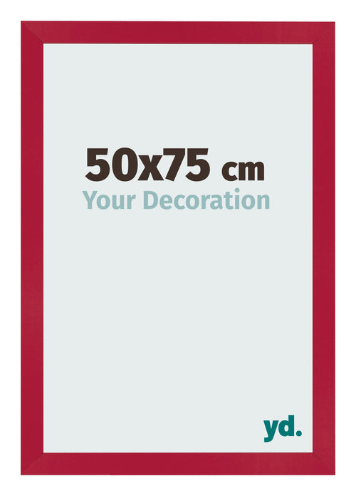 Marco de Fotos 50x75cm Rojo MDF Bologna Delantera Tamano | Yourdecoration.es