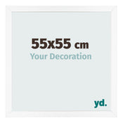 Marco de Fotos 55x55 cm Blanco Mate MDF Bologna Delantera Tamano | Yourdecoration.es