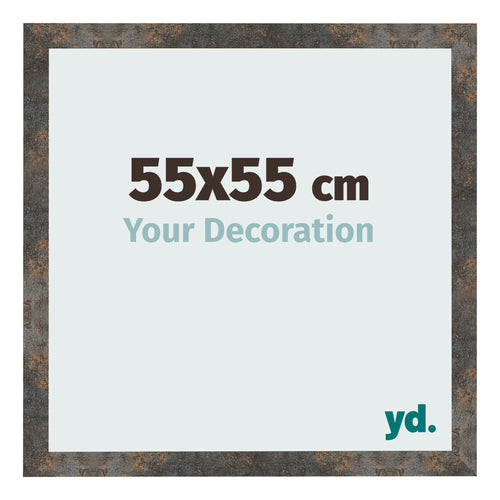 Marco de Fotos 55x55 cm Metal Oxidado MDF Bologna Delantera Tamano | Yourdecoration.es