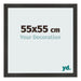 Marco de Fotos 55x55 cm Negro Mate MDF Bologna Delantera Tamano | Yourdecoration.es