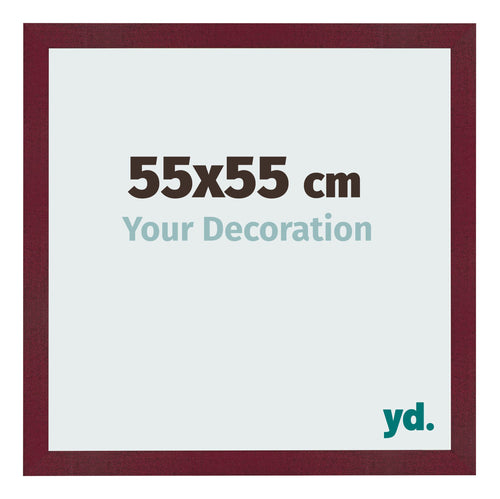 Marco de Fotos 55x55 cm Vino Tinto Barrido MDF Bologna Delantera Tamano | Yourdecoration.es