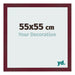 Marco de Fotos 55x55 cm Vino Tinto Barrido MDF Bologna Delantera Tamano | Yourdecoration.es