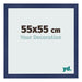 Marco de Fotos 55x55cm Azul Oscuro Barrido MDF Bologna Delantera Tamano | Yourdecoration.es