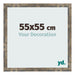 Marco de Fotos 55x55cm Azul Y Dorado Fusionado MDF Bologna Delantera Tamano | Yourdecoration.es