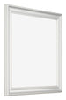 Marco de Fotos 55x55cm Blanco Barrido MDF Lazio Delantera Oblicuo | Yourdecoration.es