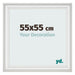 Marco de Fotos 55x55cm Blanco Barrido MDF Lazio Delantera Tamano | Yourdecoration.es