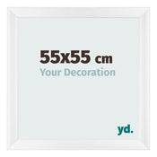 Marco de Fotos 55x55cm Blanco Vintage MDF Pisa Delantera Tamano | Yourdecoration.es