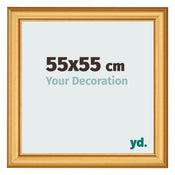 Marco de Fotos 55x55cm Dorado Matte MDF Lazio Delantera Tamano | Yourdecoration.es