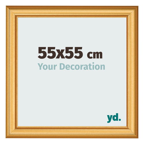 Marco de Fotos 55x55cm Dorado Matte MDF Lazio Delantera Tamano | Yourdecoration.es