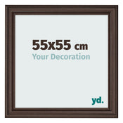 Marco de Fotos 55x55cm Roble Oscuro MDF Lazio Delantera Tamano | Yourdecoration.es
