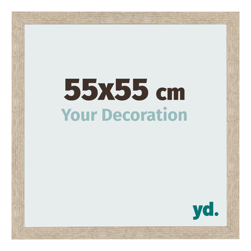 Marco de Fotos 55x55cm Roble Sonoma MDF Bologna Delantera Tamano | Yourdecoration.es