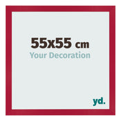 Marco de Fotos 55x55cm Rojo MDF Bologna Delantera Tamano | Yourdecoration.es